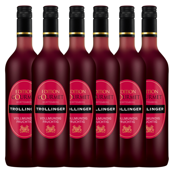 Edition Gourmet Trollinger Qualitätswein trocken 0,75L 6er Karton