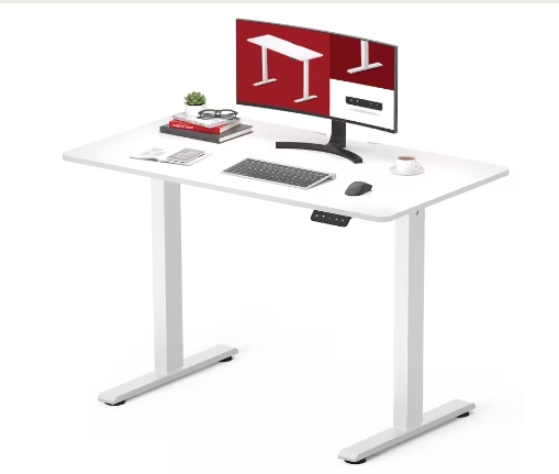 FlexiSpot Elektrisch höhenverstellbarer Schreibtisch -1Motor&2Hub-Säulen Farbe:Weiß