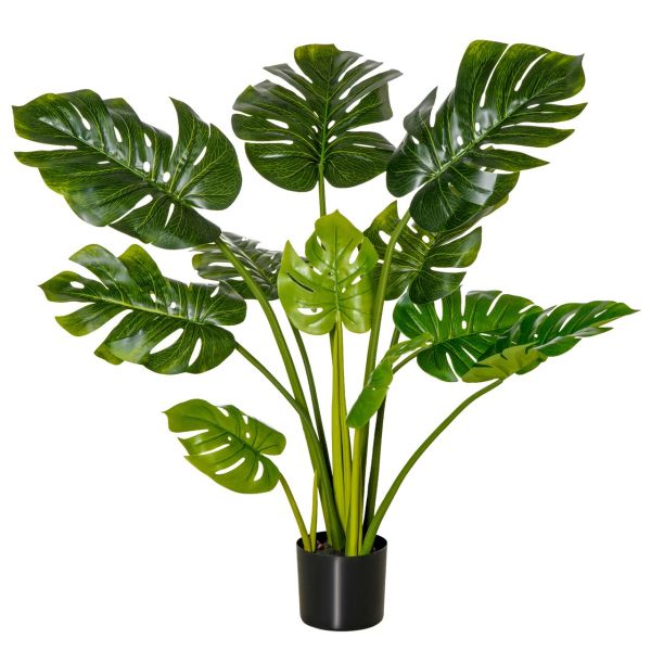 künstliche Pflanzen 110 cm künstlicher Monstera Kunstpflanze Zimmerpflanze Dekopflanze Büropflanze K