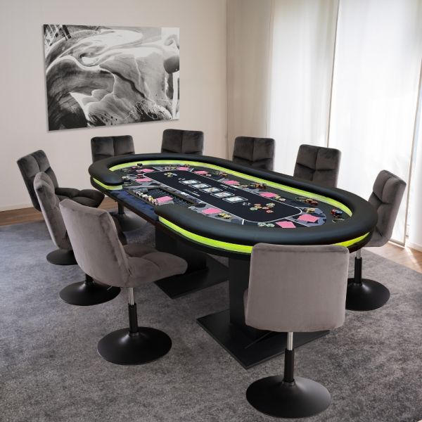 HOME DELUXE LED Pokertisch FLUSH