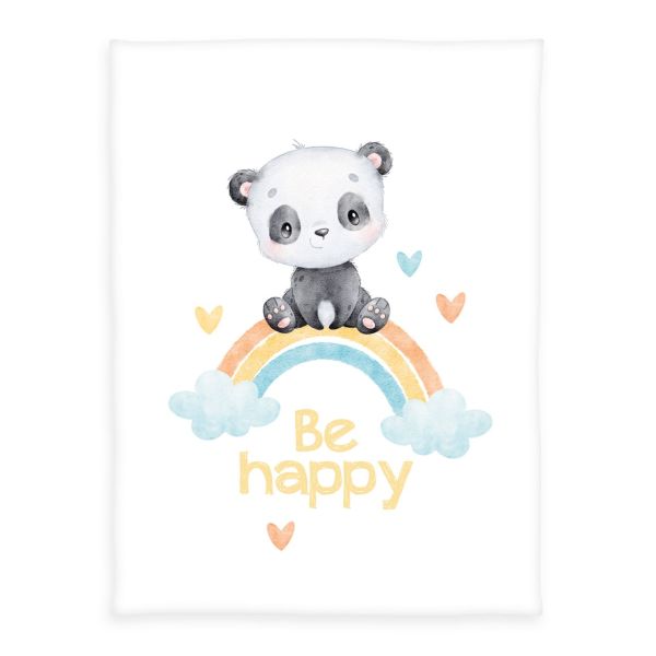 Regenbogen Panda Soft-Peachdecke