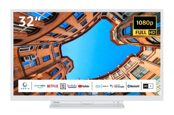 Toshiba 32LK3C64DAW 32 Zoll Fernseher/Smart TV (Full HD, HDR, Alexa Built-In, Bluetooth)