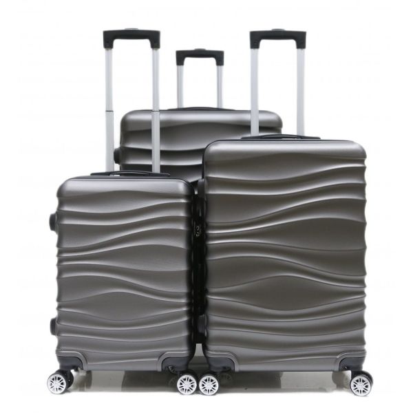 Reisekoffer Koffer 3 tlg Hartschale Trolley Set Kofferset Handgepäck Gepäck Reisetasche ABS-04