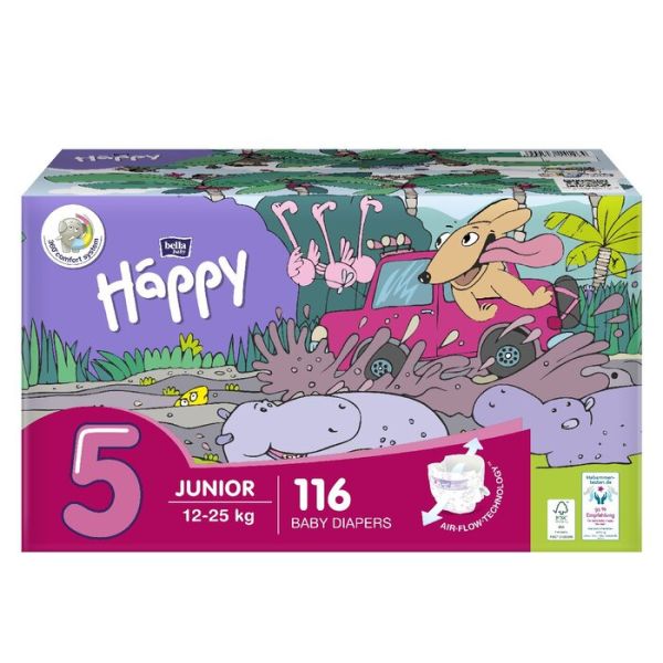 bella baby Happy Windeln Gr.5 Junior 12-25kg HAPPY BOX 116 Stück