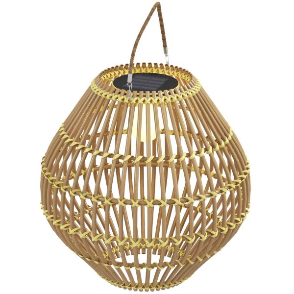 Solarleuchte Rattan, Wasserdicht Solarlampe Gartenleuchte Stahl