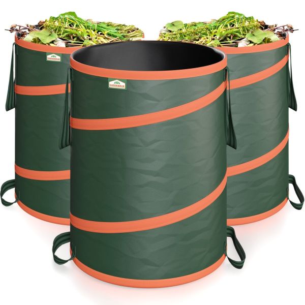 Gardebruk® Popup Gartentasche 3er-Set Grün je 165 Liter