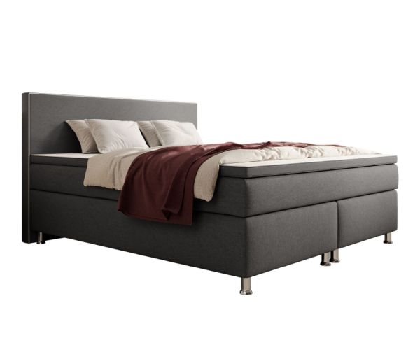 Boxspringbett Gent 180x200cm Taschenfederkern Anthrazit / BEZ176501