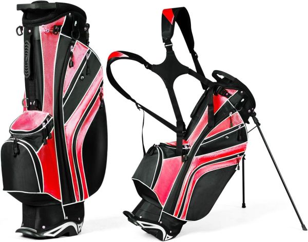 COSTWAY Golf Bag, 6er Unterteilung Golf Stand Bag