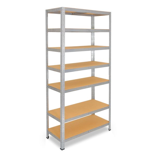 shelfplaza® HOME 200x100x23cm Schwerlastregal in verzinkt mit 7 Böden