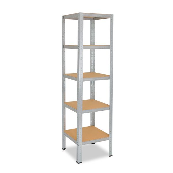 shelfplaza® HOME 180x30x30cm Schwerlastregal in verzinkt mit 5 Böden