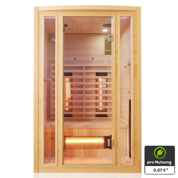 Tronitechnik® Infrarotkabine Infrarotsauna MANILA 120cm x 100cm inkl. 5 Vollspektrumstrahler