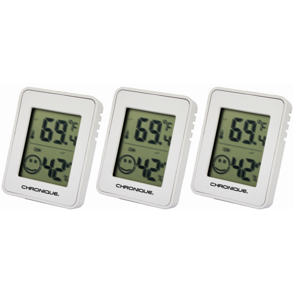 Mini-LCD Thermo-/ Hygrometer 3er