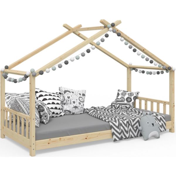 Childhome Juniorbett Haus Hausbett Natur 90X200Cm