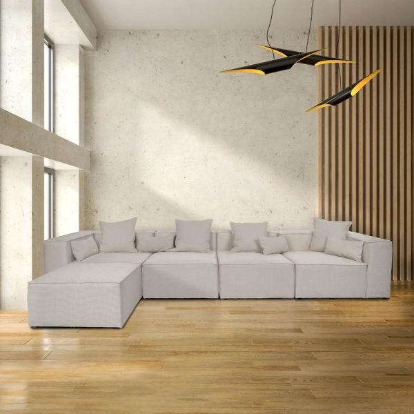 Modulares Sofa VERONA - XL hellgrau