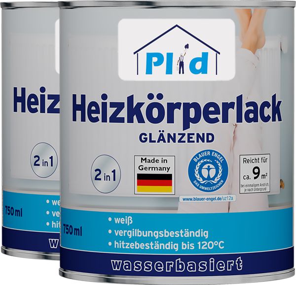 Premium Heizkörperlack LF Thermolack weiß Glänzend Weiß