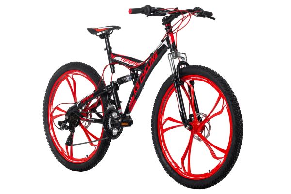 KS Cycling Mountainbike Fully 26'' Topspin schwarz-rot RH 51 cm