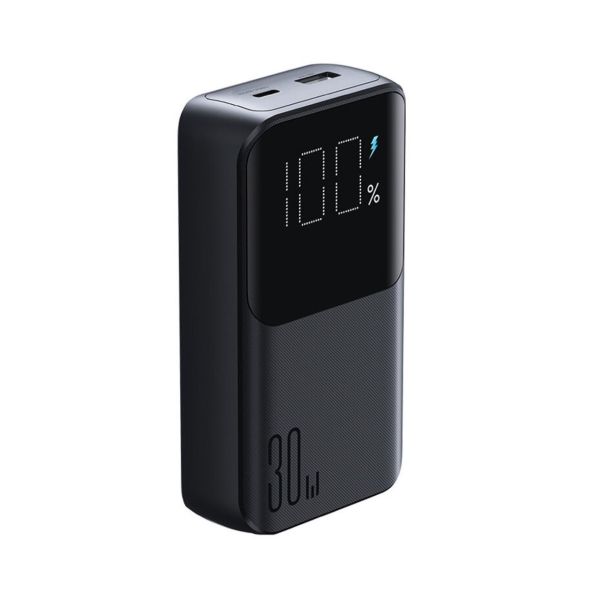 Mini-Powerbank mit integrierten Kabeln JR-PBC07 20000 mAh 30 W – Schwarz