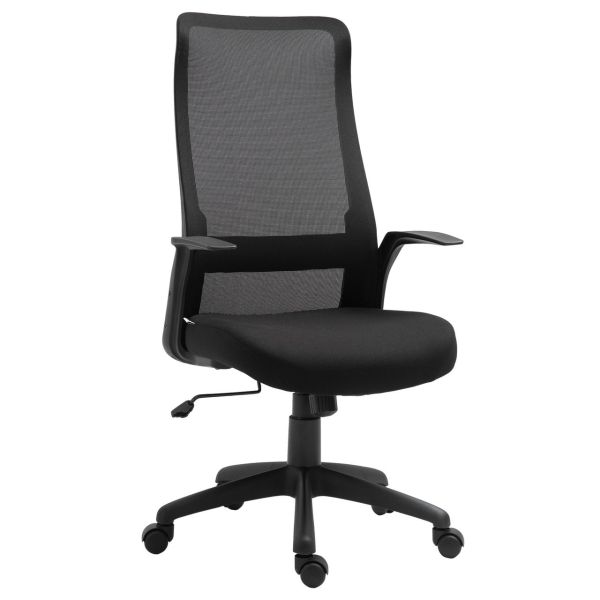 Bürostuhl Kopflehne Home-Office-Stuhl höhenverstellbarer Schreibtischstuhl Schwarz 62 x 62 x 113-122