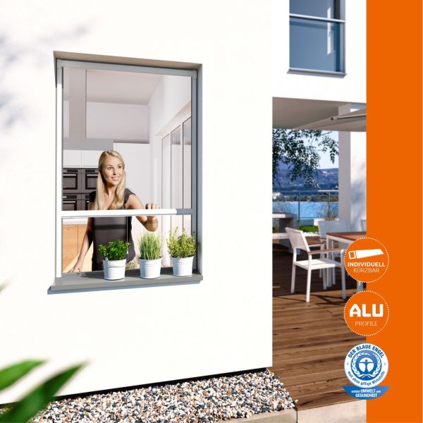 Insektenschutz Plus Rollo Fenster 100x160cm Weiß