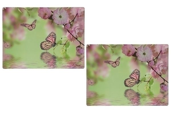 Platzset "Rose & Schmetterling" 2er Satz, aus