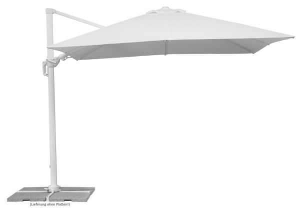 Schneider Ampelschirm RHODOS TWIST BIANCO, ca. 300 x 300 cm, weiß