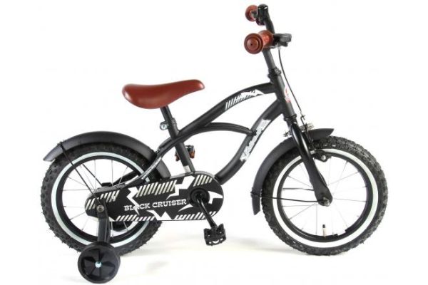 Black Cruiser Kinderfahrrad - Jungen - 14 Zoll - Schwarz - 95% zusammengebaut