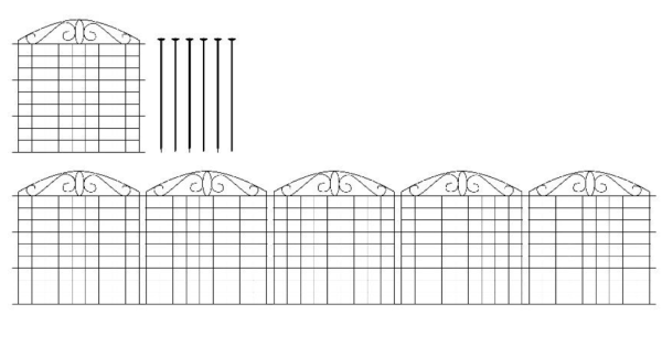 Gartenzäune 77,5 x 78 cm