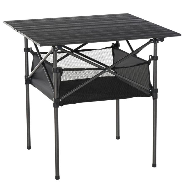 Campingtisch aus Aluminium faltbar Klapptisch Falttisch mit Netztasche tragbarer Picknicktisch für C