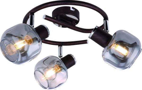 Lighting - PALLO - Strahler Metall bronzefarben, 3x E14