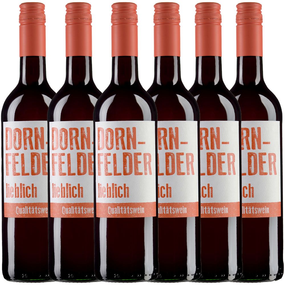 Dornfelder Rhh./ Pfalz Qualitätswein lieblich- 6er Karton