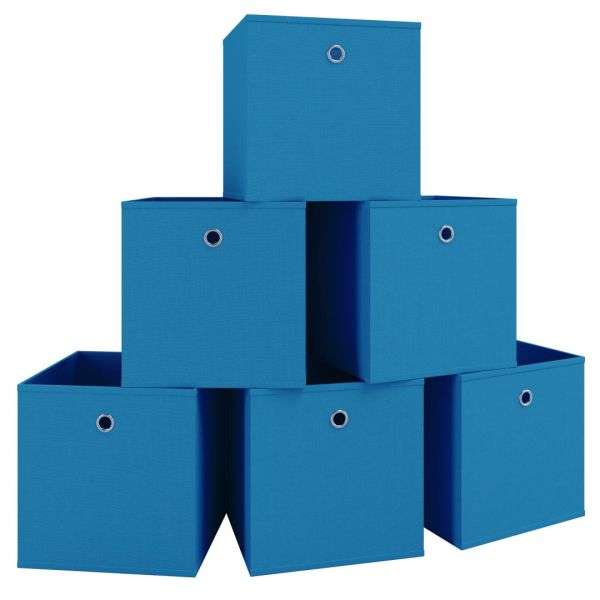 6er-Set Faltbox Klappbox "Boxas" - ohne Deckel Pink