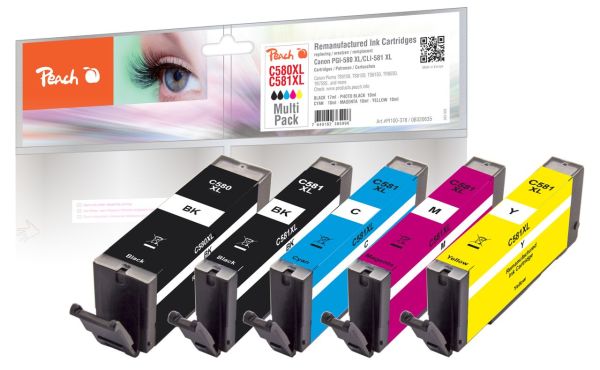 Spar Pack Tintenpatronen ersetzt Canon PGI-580XL, CLI-581XL