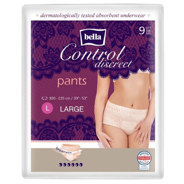 bella Control Discreet Pants beige Large 9 Stück