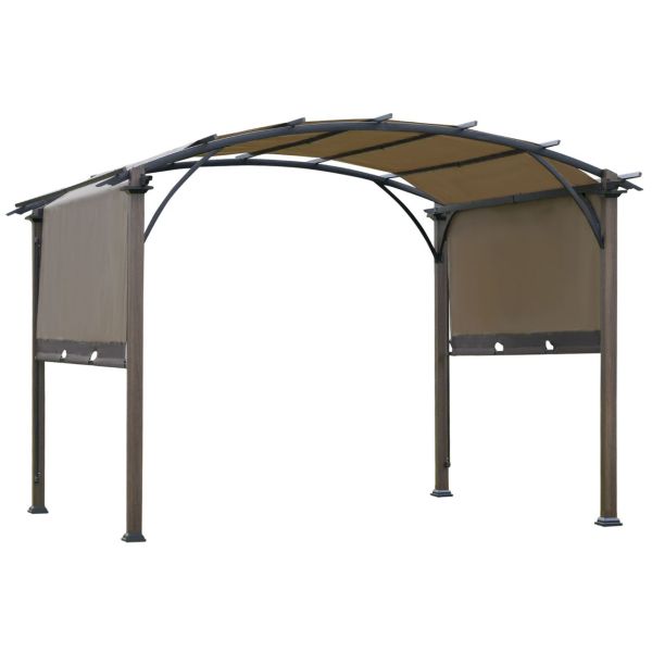 Pavillon Pergola mit einstellbarem Stoffdach UV+50 Wasserfest Stahl