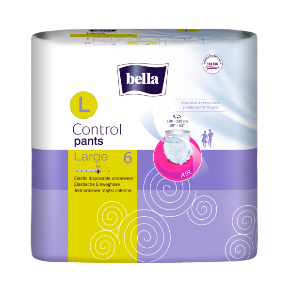 bella Control Pants weiß Large 6 Stück