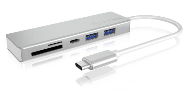IB-HUB1413-CR, 3 Port Hub mit USB 3.0 Type-CAnschluss und Multi-LUN Kartenleser