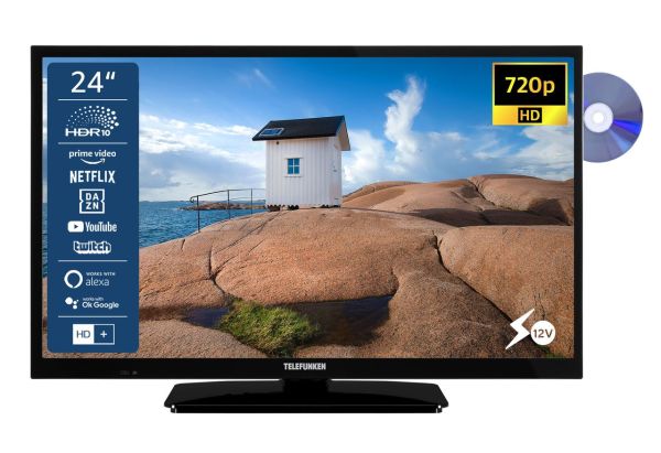 XH24SN550MVD 24 Zoll Fernseher/Smart TV (HD Ready, 12 Volt, DVD-Player) - 6 Monate HD+ inklusive [20