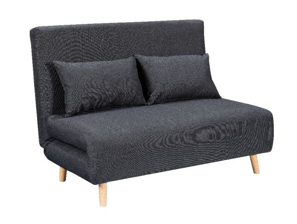 Faltbare Schlafsofa 2-Sitzer Sofa mit 2 Rückenkissen & Bettfunktion