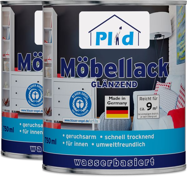 Premium Möbellack Weisslack Türenlack Holzlack Spielzeugfarbe Weiß - Glänzend