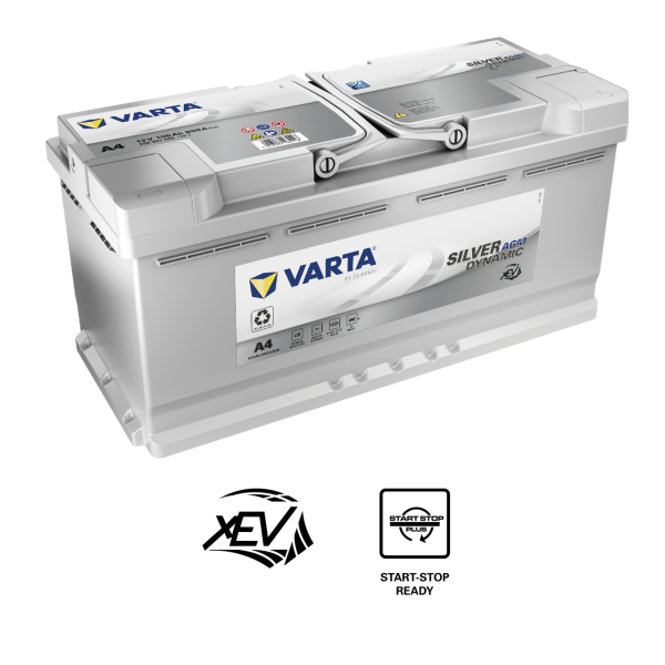 Silver Dynamic AGM XEV 605901095J382 Autobatterien, A4, 12 V 105 Ah, 950 A, ersetzt Varta H15