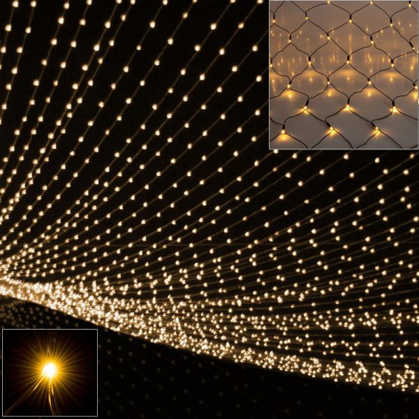 monzana® Netzlichterkette 160 LED 200x150cm warmweiß