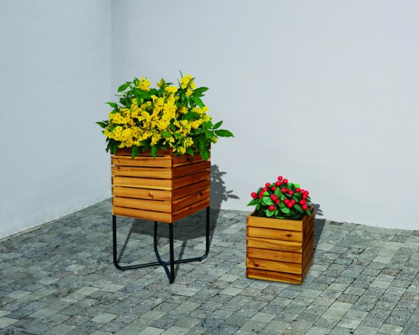 Pflanzkasten,Pflanztopf, Blumentopf,Blumenkasten, Blumenkübel FSC braun 2er