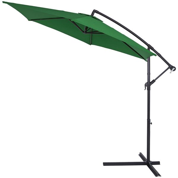 Ampelschirm Grün Alu Ø300cm UV-Schutz 40+