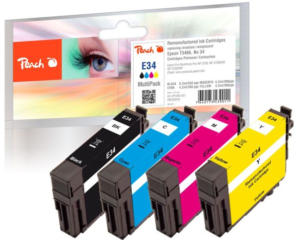 Spar Pack Tintenpatronen ersetzt Epson T3466, No. 34