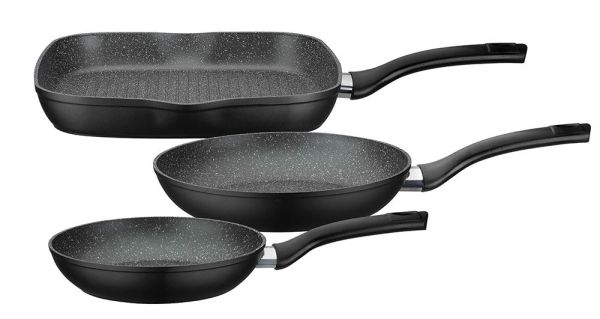 Pfannen-Set Gourmet Granit 3-tlg. inkl. Grillpfanne