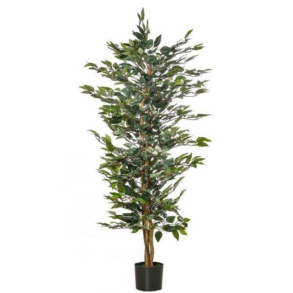 künstliche Pflanzen 150 cm künstlicher Ficus-baum Kunstpflanze Zimmerpflanze Dekopflanze Büropflanze