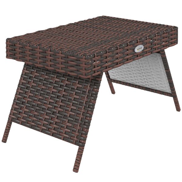 Rattan Beistelltisch Gartentisch Klapptisch wetterfester Campingtisch