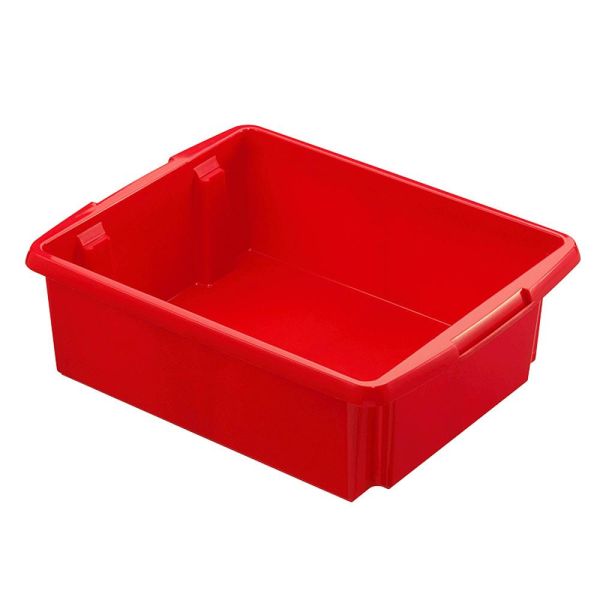 Dreh- und Stapelbehälter, Inhalt 17 Liter, rot LxBxH 455x360x145 mm, Polypropylen (PP) (10er-Set)