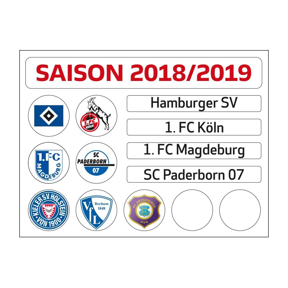 Am Ball Com 2 Bundesliga Magnettabelle Update Set Saison 2018