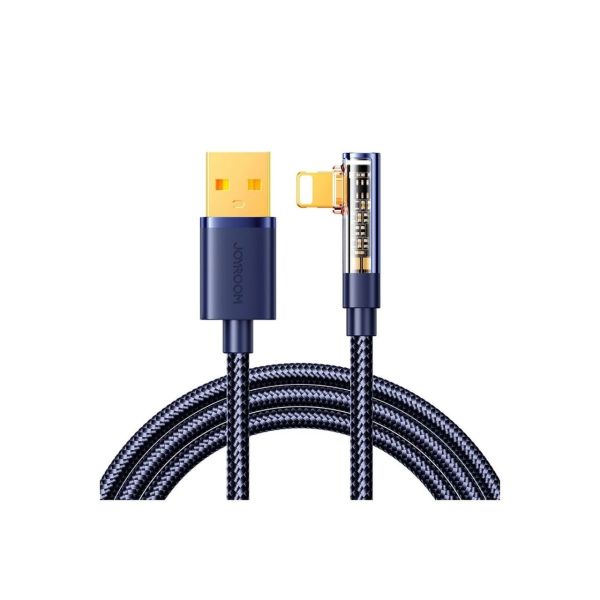 Ladekabel USB-A-Winkelkabel – Beleuchtung 2,4 A 1,2 m – blau